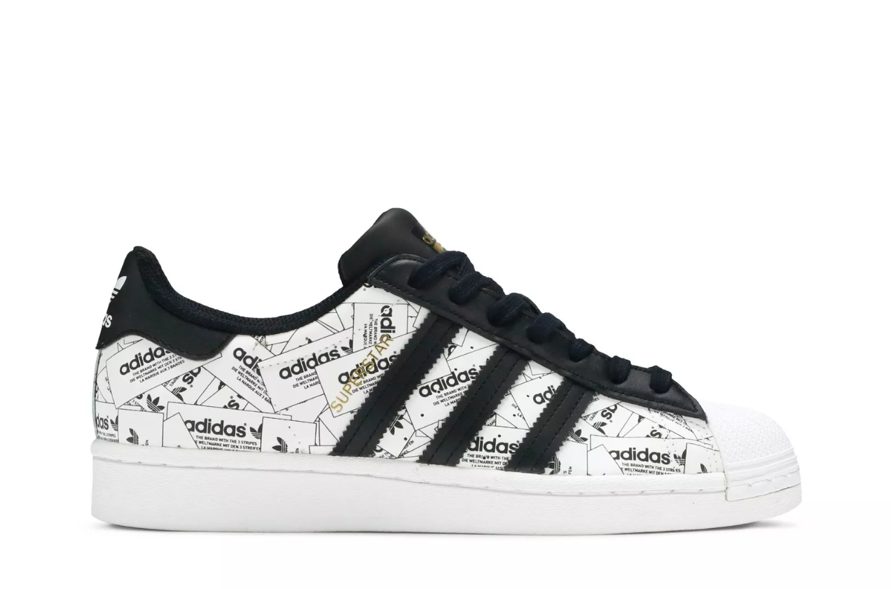 Adidas Superstar 'Label Collage' Unisex Günlük Spor Ayakkabı