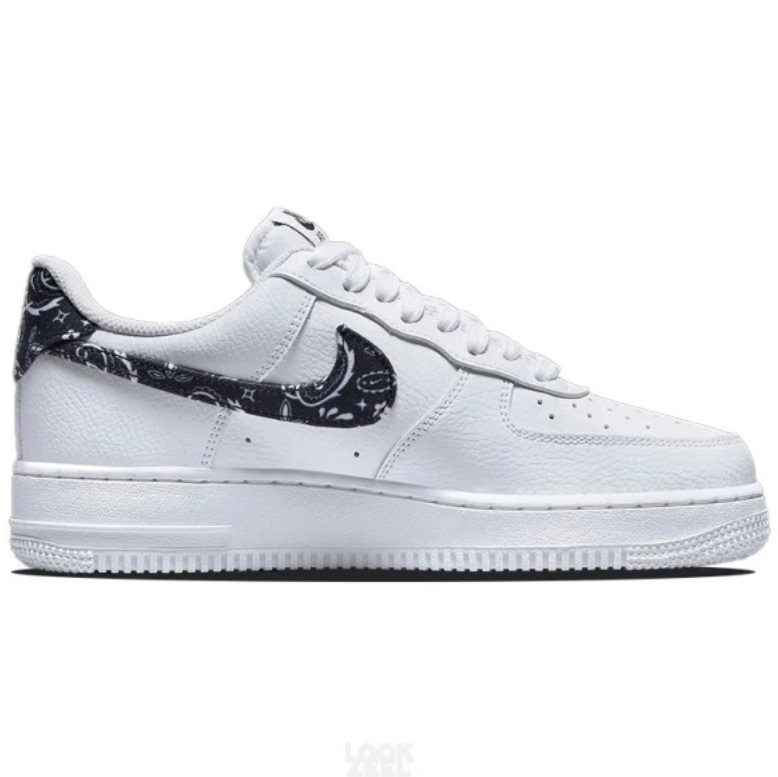 Nike Air Force 1 '07 Low Paisley White Black Sneaker Günlük Spor Ayakkabı