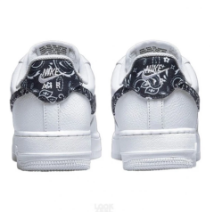 Nike Air Force 1 '07 Low Paisley White Black Sneaker Günlük Spor Ayakkabı