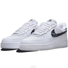 Nike Air Force 1 '07 Low Paisley White Black Sneaker Günlük Spor Ayakkabı