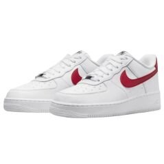 Nike Air Force 1 '07 Beyaz-Kırmızı Sneaker Spor Ayakkabı